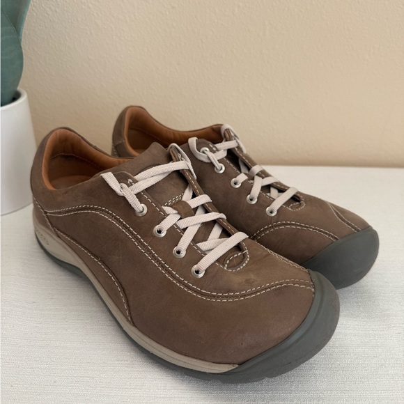 Keen Shoes - Keen Brown and Gray Nubuck Performance Sneakers